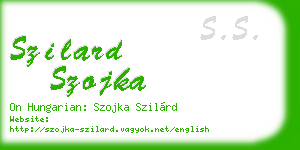 szilard szojka business card
